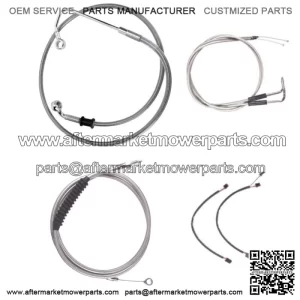 Stainless Cable & Brake Line Cmpt Kit 16" Apes 2011-2015 Harley Softail w/ABS (For: Harley-Davidson)