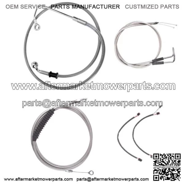 Stainless Cable & Brake Line Cmpt Kit 16" Apes 2011-2015 Harley Softail w/ABS (For: Harley-Davidson)