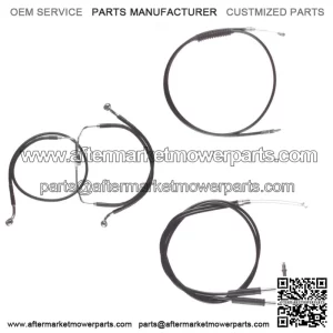 Black Cable & Brake Line Bsc Kit 16" Apes 2002-2006 Harley Touring No Cruise (For: Harley-Davidson)