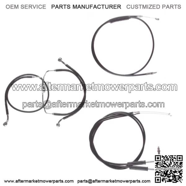 Black Cable & Brake Line Bsc Kit 16" Apes 2002-2006 Harley Touring No Cruise (For: Harley-Davidson)