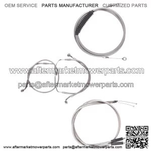 Stainless Cable Brake Line BKit 14" Apes 1996-2001 Harley Touring wCarb NoCruise (For: Harley-Davidson)