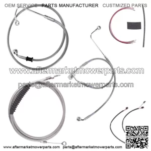 Stainless Cable & Brake Line Mstr Kit 14" Apes 2016-2017 Harley Softail w/ABS (For: Harley-Davidson)