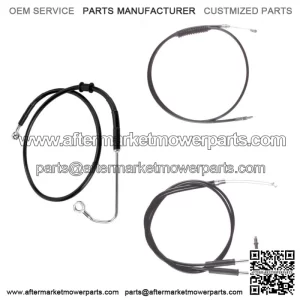 Black +12" Cable & Brake Line Bsc Kit 2011-2015 Harley-Davidson Softail w/ABS (For: Harley-Davidson)