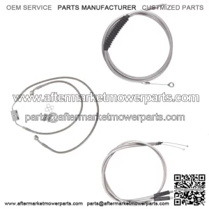 Stainless Cable & Brake Line Bsc Kit 18" Apes 2012-2017 Harley Dyna w/ABS (For: Harley-Davidson)