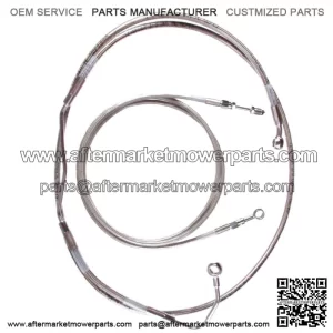 Stainless Clutch & Brake Line Bcs Kit 18" Apes 2017 & Up Harley Road King w/ABS (For: Harley-Davidson)