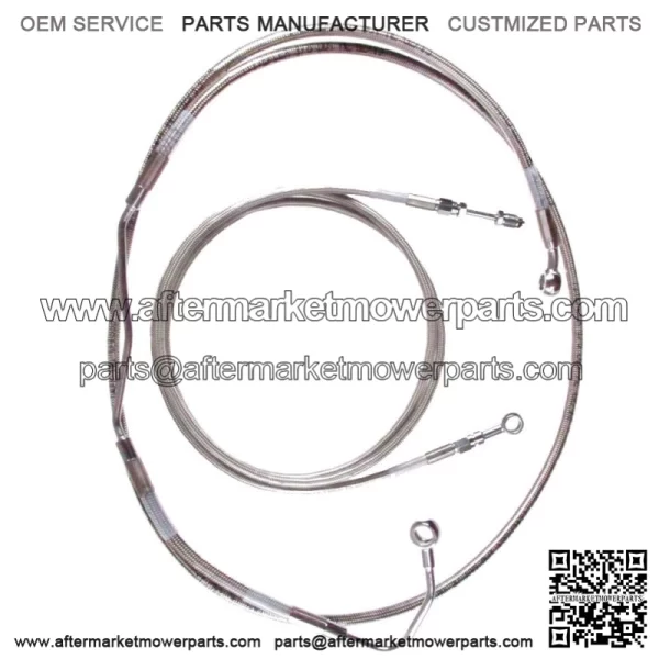 Stainless Clutch & Brake Line Bcs Kit 18" Apes 2017 & Up Harley Road King w/ABS (For: Harley-Davidson)