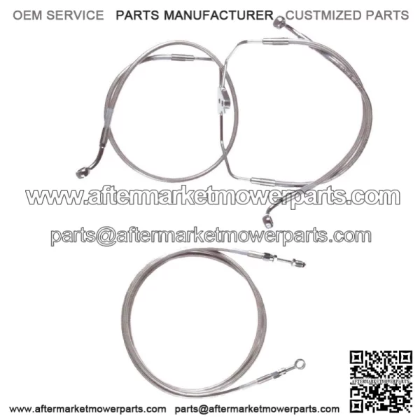 Stainless +10" Clutch & Brake Line Bsc Kit 2017 & Up Harley Road King No ABS (For: Harley-Davidson)