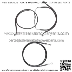 Black +6" Clutch & Brake Line Bsc Kit 2017 & Up Harley-Davidson Road King No ABS (For: Harley-Davidson)