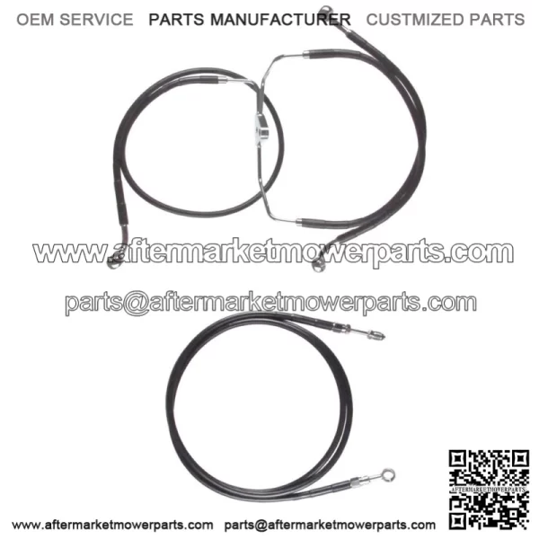Black +6" Clutch & Brake Line Bsc Kit 2017 & Up Harley-Davidson Road King No ABS (For: Harley-Davidson)