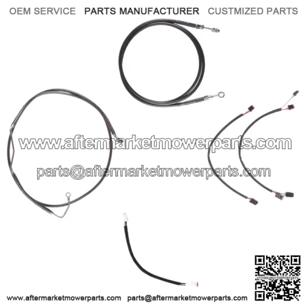 Black Clutch & Brake Line Cmpt Kit 14" Apes 2017 & Up Harley Road King w/ABS (For: Harley-Davidson)