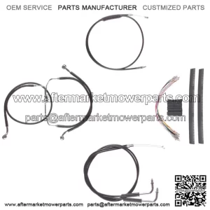 Black +10" Cable & Brake Line Cmpt DD Kit 2008-2017 Harley-Davidson Dyna No ABS (For: Harley-Davidson)