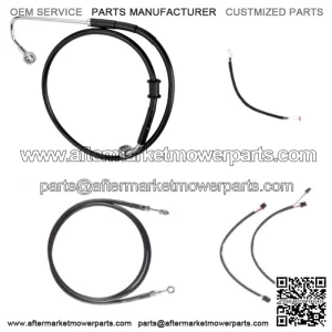Black Complete Line Kit 12" Apes 2016-2017 Harley Softail Breakout CVO w/ABS (For: Harley-Davidson)