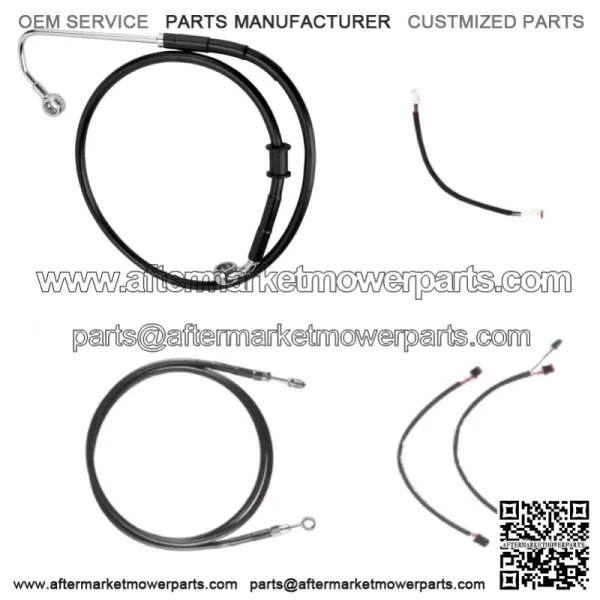 Black Complete Line Kit 12" Apes 2016-2017 Harley Softail Breakout CVO w/ABS (For: Harley-Davidson)