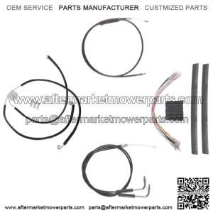 Black +4" Cable & Brake Line Cmpt DD Kit 2012-2017 Harley-Davidson Dyna w/ABS (For: Harley-Davidson)