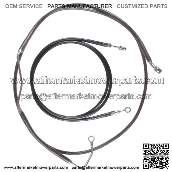 Black Clutch & Brake Line Bcs Kit 14" Apes 2017 & Up Harley Road King w/ABS (For: Harley-Davidson)