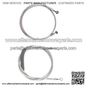 Stainless Cable & Brake Line Bsc Kit 16" Apes 2018 & Up Harley Softail No ABS (For: Harley-Davidson)