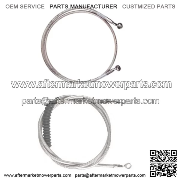 Stainless Cable & Brake Line Bsc Kit 16" Apes 2018 & Up Harley Softail No ABS (For: Harley-Davidson)