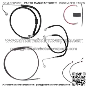 Black Cable & Brake Line Mstr Kit 20" Apes 2016-2017 Harley Softail w/ABS (For: Harley-Davidson)