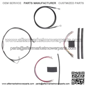 Black +10" Clutch Brake Line Cmpt Kit 2008-2013 Harley-Davidson Touring CVO ABS (For: Harley-Davidson)