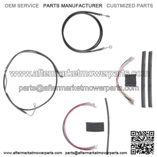 Black +10" Clutch Brake Line Cmpt Kit 2008-2013 Harley-Davidson Touring CVO ABS (For: Harley-Davidson)