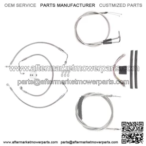 Stainless Cable & Brake Line Cmpt DD Kit 18" Apes 2002-2008  Harley Sportster R (For: Harley-Davidson)