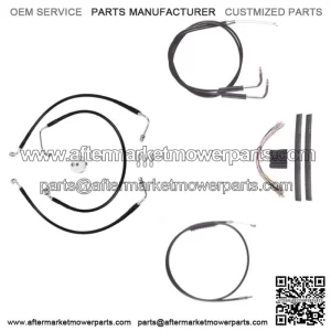 Black +12" Cable & Brake Line Cmpt DD Kit 2002-2008 Harley Sportster Roadster (For: Harley-Davidson)