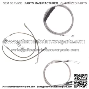 Stainless Cable & Brake Line Bsc DD Kit 18" Apes 2012-2017 Harley Dyna w/ABS (For: Harley-Davidson)