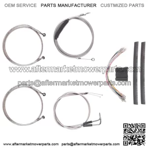 Stainless +8" Cable & Brake Line Mstr Kit 2011-2015 Harley Softail w/ABS (For: Harley-Davidson)