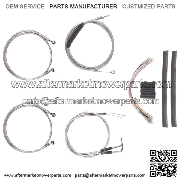 Stainless +8" Cable & Brake Line Mstr Kit 2011-2015 Harley Softail w/ABS (For: Harley-Davidson)