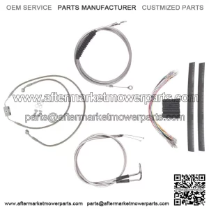 Stainless Cable & Brake Line Cmpt Kit 13" Apes 2012-2017 Harley Dyna w/ABS (For: Harley-Davidson)