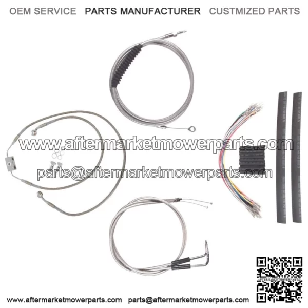 Stainless Cable & Brake Line Cmpt Kit 13" Apes 2012-2017 Harley Dyna w/ABS (For: Harley-Davidson)