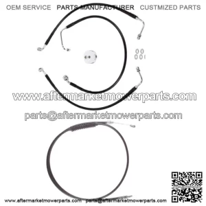 Black Cable & Brake Line Bsc Kit 20" Apes 2018-2019 Harley Softail Fat Bob NoABS (For: Harley-Davidson)