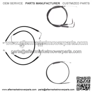 Black +10" Cable & Brake Line Bsc DD Kit 2002-2008 Harley Sportster Roadster (For: Harley-Davidson)