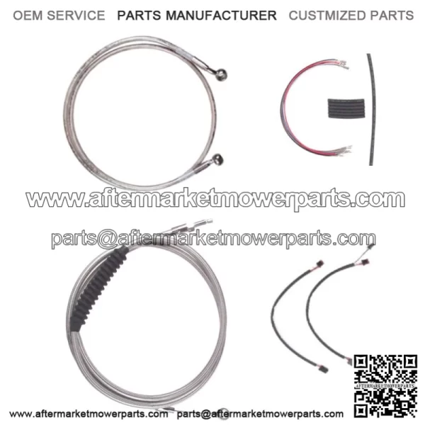 Stainless +2" Cable & Brake Line Cmpt Kit 2016-2017 Harley Softail No ABS (For: Harley-Davidson)