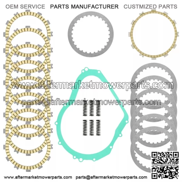 Clutch Friction Steel Plates Spring Gasket Kit for Suzuki GSX-R750 GSXR750 11-21