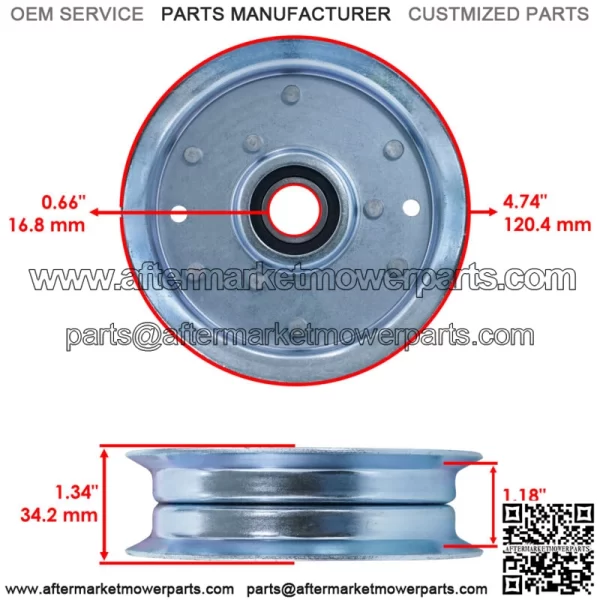 690387MA 690451 9542 690387 725171 Deck Idler Pulley for Murray Snapper - Image 2