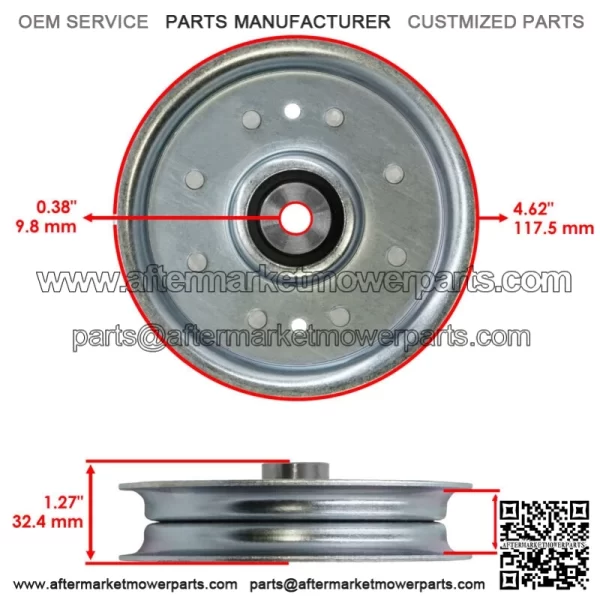 AM119553 Drive Flat Idler Pulley For John Deer 717 727 7G18 7H17 7H19 F510 F525 - Image 2