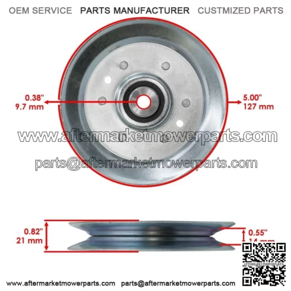 756-0616 Deck Pulley for MTD CC760 12A-764M WC33 SP33 135O765N013 33" - Image 2