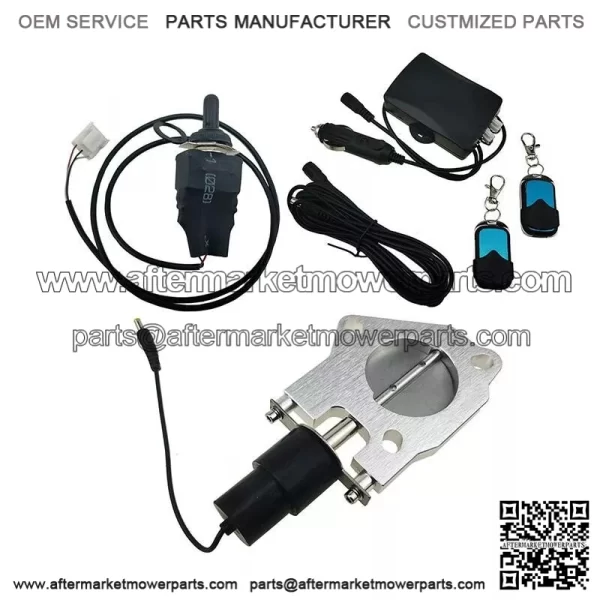2.5-inch electric exhaust valve with remote control switch and manual