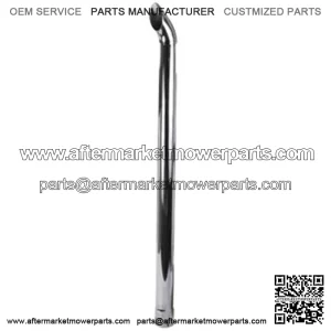 Chrome Curved Exhaust Stack Pipe Slotted 48" 2 1/2" ID fits Universal Models