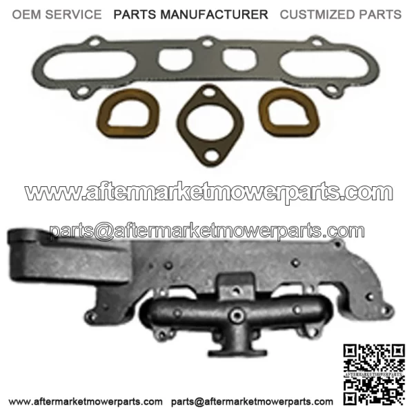 AT22610 Gas Exhaust Manifold w Gasket Set Fits John Deere 2010