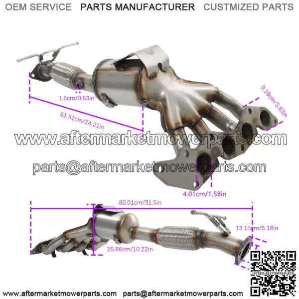 For 2012-2018 Ford Focus 2.0L 4Cyl Front Exhaust Manifold Catalytic Converter - Image 2