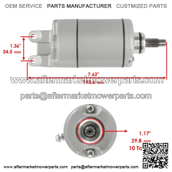 Starter for Honda Fourtrax 300 TRX300 FW 2X4 4X4 1988 1989 1990 1991 1992-2000 For: Honda - Image 2