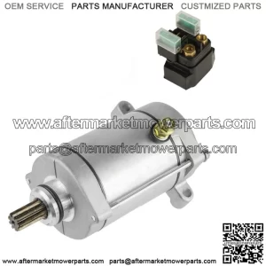 Starter & Relay Solenoid for Yamaha Rhino 660 YXR660 2004 2005 2006 Atv New (Fits: Yamaha Rhino 660)