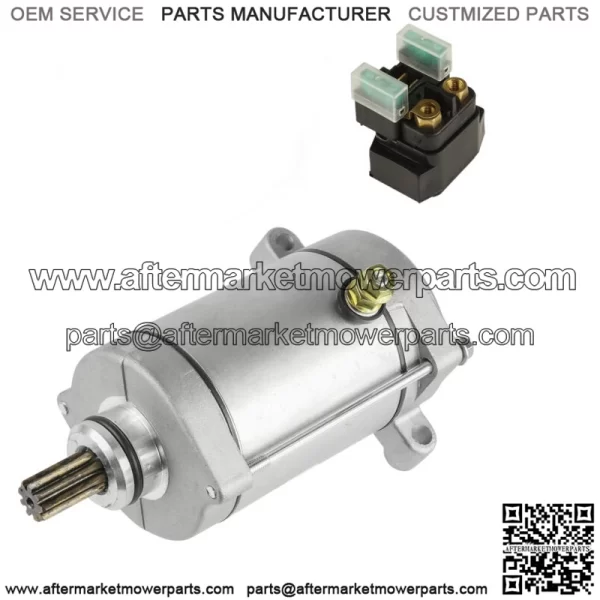 Starter & Relay Solenoid for Yamaha Rhino 660 YXR660 2004 2005 2006 Atv New (Fits: Yamaha Rhino 660)