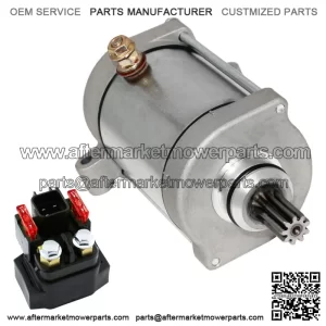 Starter W/ Relay Solenoid for Yamaha Rhino 700 YXR700F YXR700 4X4 2008-2013(For: Yamaha Rhino 700)