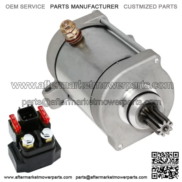Starter W/ Relay Solenoid for Yamaha Rhino 700 YXR700F YXR700 4X4 2008-2013(For: Yamaha Rhino 700)