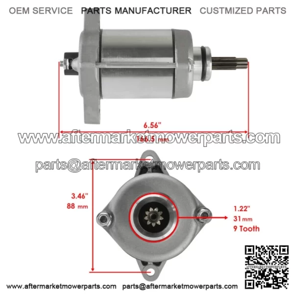 Starter for Honda TRX420TE TRX420TM Fourtrax Rancher ES 420cc 2007-2013 (For: Honda) - Image 2