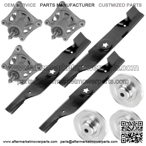 Spindle Pulley & Blade for Husqvarna CZ4815 CZ4817 EZ4822 587125201 48"