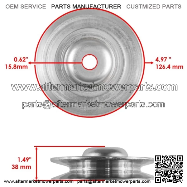 Spindle Pulley & Blade for Husqvarna CZ4815 CZ4817 EZ4822 587125201 48" - Image 5